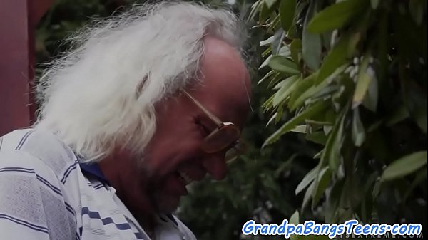 Alluring teen eurobabe strokes oldmans cock