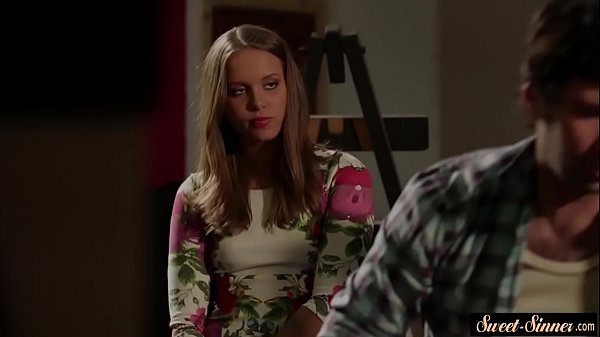 Doggystyled teen bentover by art teacher