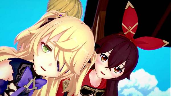 Genshin Impact - Due ragazze arciere [3D Hentai, 4K, 60FPS, senza censure]