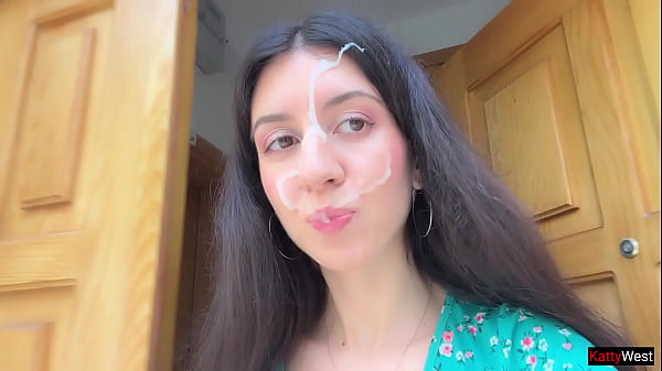 Hot sweet Teen teases - blowjob