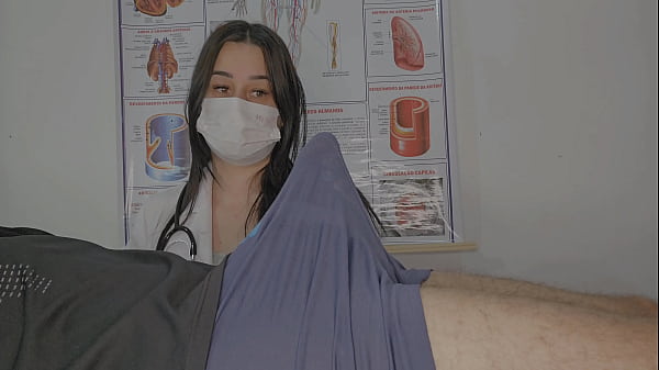 Nurse assists patient with priapism