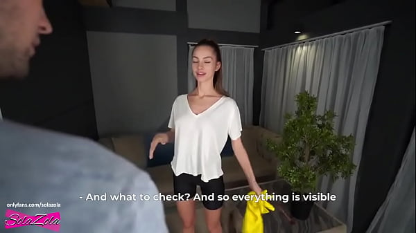 Busty Brunette Teen Gets Fucked After Cleaning The Apartment. Amateur Couple