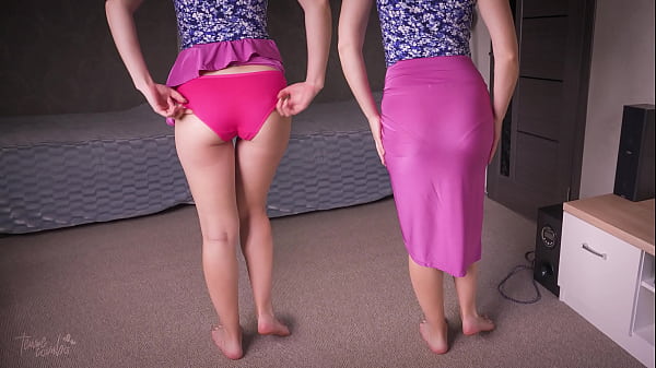 Línea de braguitas con espalda completa en falda larga de seda