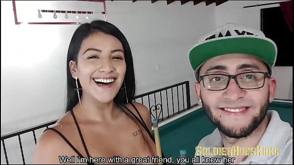 Mariana Martix bets with her friend Soldier and as a reward is fucked by his huge cock