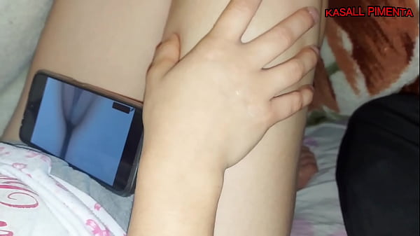 that'_s what happens when a woman watches porn, pussy is blinking, branquinha can'_t resist hits a handjob and asks to fuck nice until her pussy comes